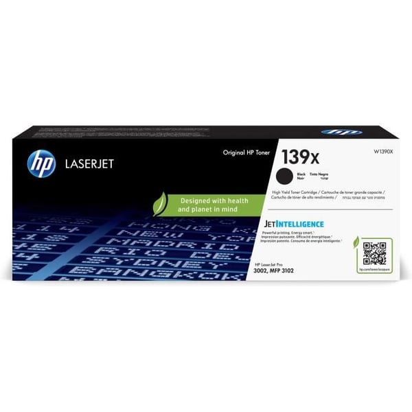 HP 139X alkuperäinen riittoisa musta värikasetti (W1390X) HP LaserJet Pro 3001/3002/3003/3004/3101/3102/3103/3104 -tulostimiin