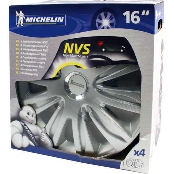 MICHELIN 4 navkapslar 16" kromade NVS42