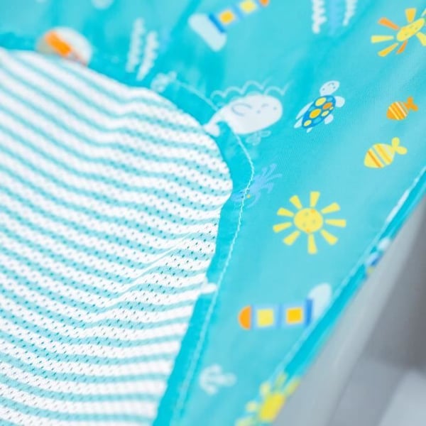 INGENUITY Justerbart babybadekar. Ekstra stort. Komfortabelt med blødt stofstøtte. Op til 24 måneder.
