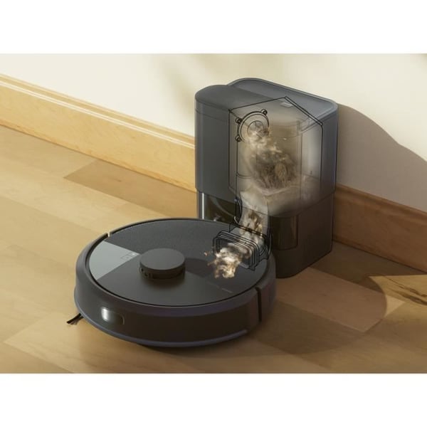 Robotstøvsuger - IROBOT Roomba 105 Combo + Automatisk tømning - 2 timer - 7000 Pa - 400 ml - Sort