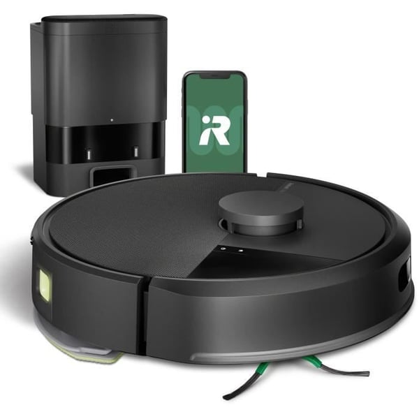 Robotstøvsuger - IROBOT - Roomba 105 Combo - 2 timer - 7000 Pa - 400 ml - Sort