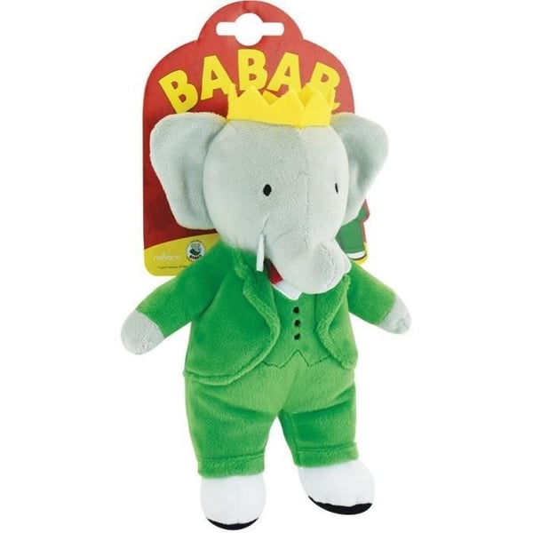 Babar Elefantplys +/- 20 cm - JEMINI - Perfekt repræsentation af elefanternes konge.