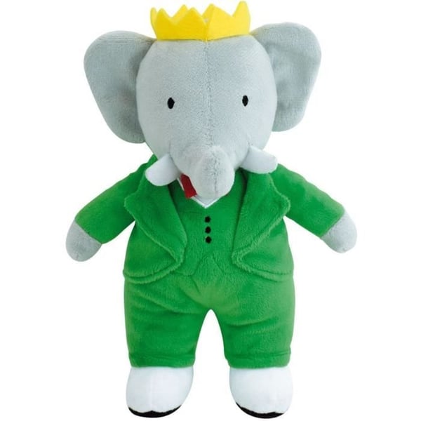 Babar Elefantplys +/- 20 cm - JEMINI - Perfekt repræsentation af elefanternes konge.