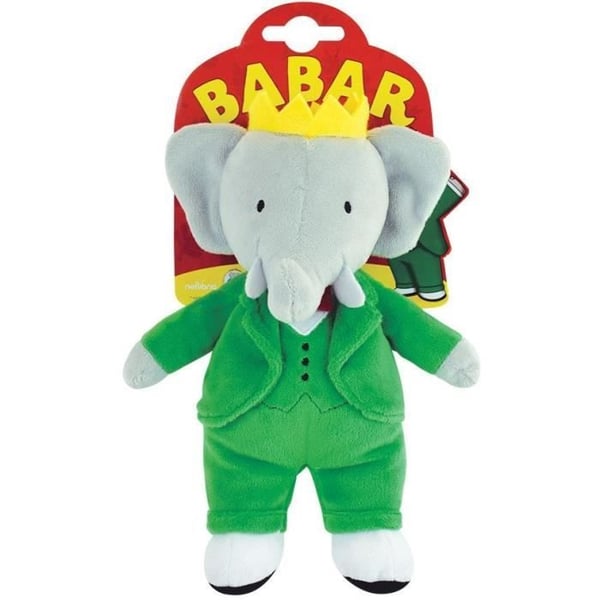 Babar Elefantplys +/- 20 cm - JEMINI - Perfekt repræsentation af elefanternes konge.