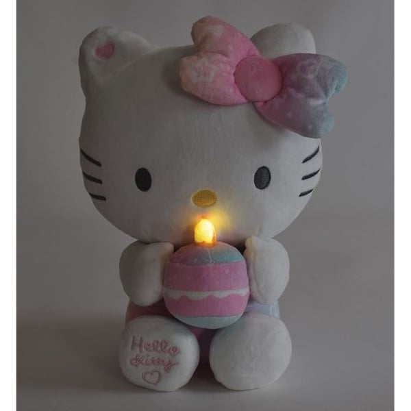 Hello Kitty Interaktiv Plys Fødselsdag +/- 26 cm - JEMINI - Interaktiv musik, stearinlys og latter.