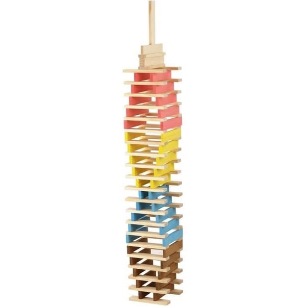 Técap Multicolor - Tasapainottelu- ja rakennuspeli - JEUJURA - 200 palaa