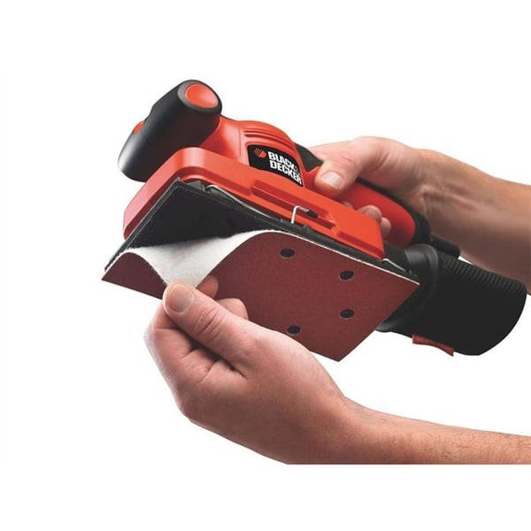 BLACK+DECKER 240W ledningsdrevet 1/3-arks excentersliber (leveres i kuffert + 5 slibemidler) - KA320EKA-QS