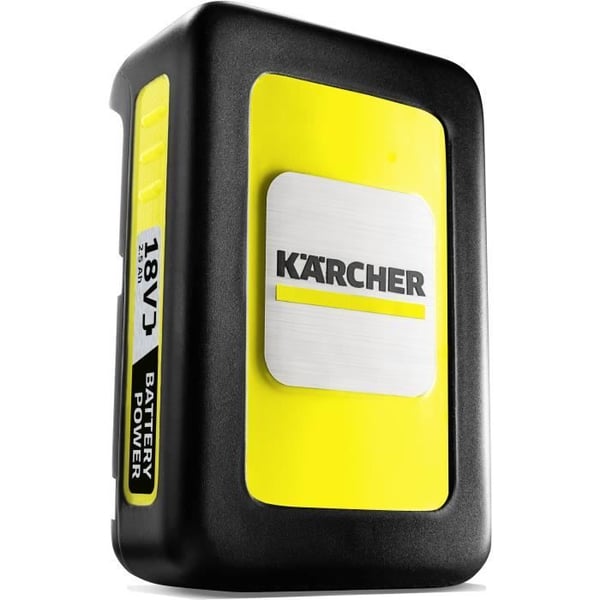 KARCHER 18V / 2,5 Ah Power Batteri - Lithium-ion - LCD-skærm - Skridsikre greb - Sort