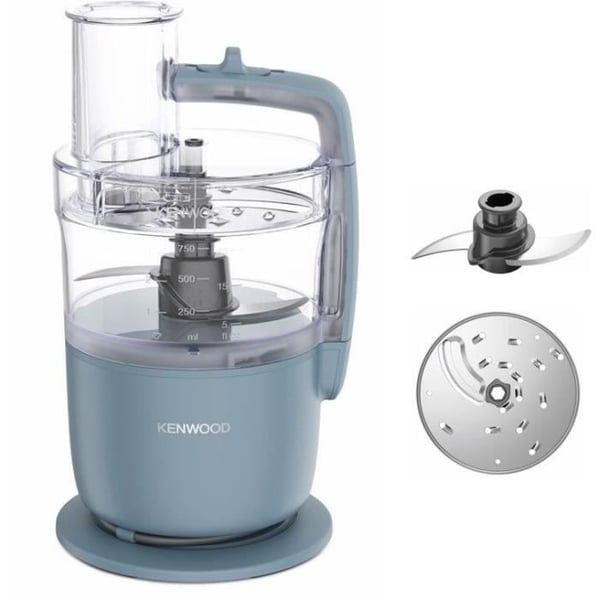 KENWOOD FDP22.000GY Multifunktionsrobot - 1 hastighed + puls - 650W - 1,3L skål + tilbehør