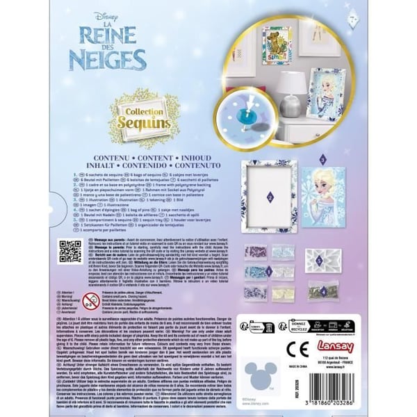 Kreativt spel - LANSAY - Paljettkollektion - ELSA FROST - Från 7 år