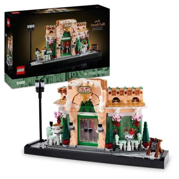LEGO Icons 10362 Fransk Café - Parisisk Hyldedekoration - Voksensæt