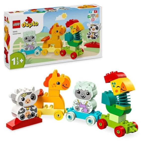 LEGO 10412 DUPLO Mit første dyretog. Hjullegetøj til børn. Kreative dyr at bygge