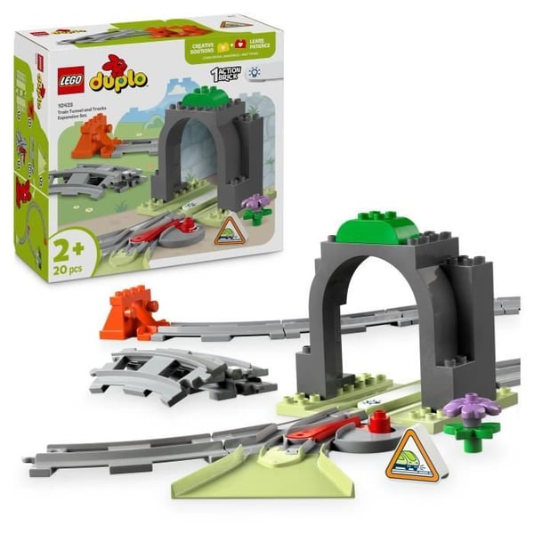LEGO DUPLO Min By 10425 Udvidelsessæt: Togskinner og Tunnel - Børnelegetøj