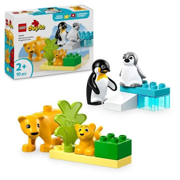 LEGO DUPLO Min stad 10442 Vilda djurfamiljer: Pingviner och lejon - Förskolespel