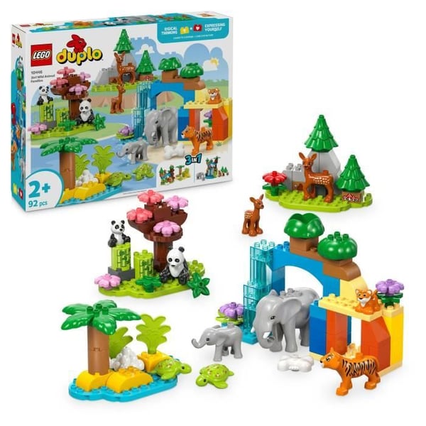 LEGO DUPLO Min By 10446 3-i-1 Vilde Dyrefamilier - Udviklingslegetøj til Dyr