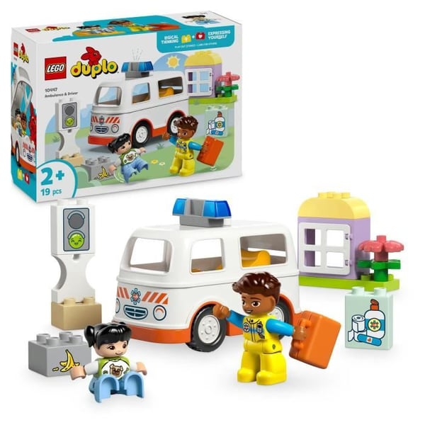 LEGO DUPLO 10447 Ambulance og Chauffør - Interaktivt legetøj til børn fra 2 år