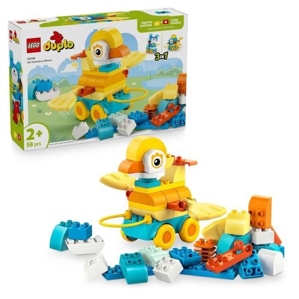 LEGO DUPLO Min By 10448 3-i-1 Dyr på Hjul - Byggesæt til 2-årige - Hund