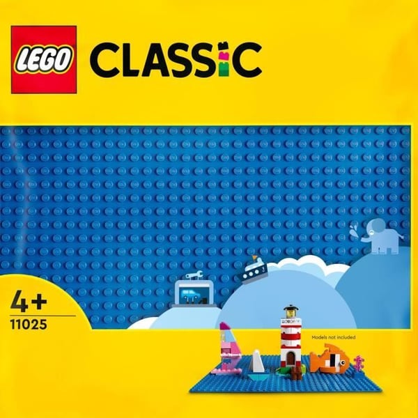 LEGO 11025 Klassisk blå byggeplade 32x32. Byggeplade til byggeri. Samling og fremvisning