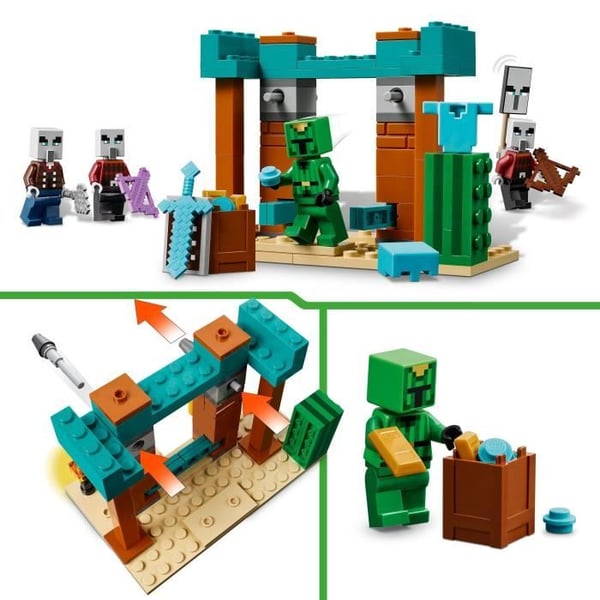 LEGO Minecraft 21267 Ørkenpatrulje - Byggesæt fra 7 år