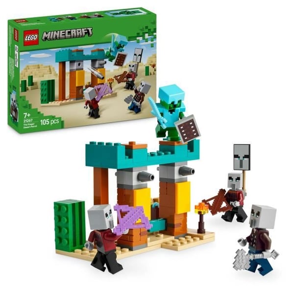 LEGO Minecraft 21267 Ørkenpatrulje - Byggesæt fra 7 år