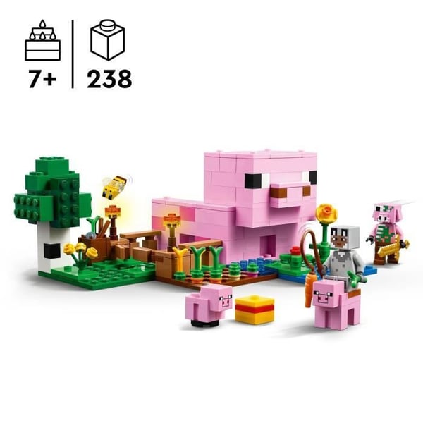 LEGO Minecraft 21268 Nasun talo - Rakennussetti 7-vuotiaille ja sitä vanhemmille tytöille