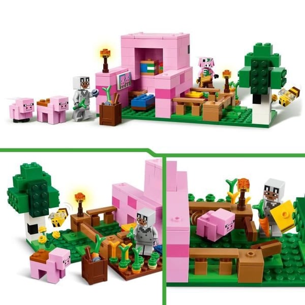 LEGO Minecraft 21268 Nasun talo - Rakennussetti 7-vuotiaille ja sitä vanhemmille tytöille