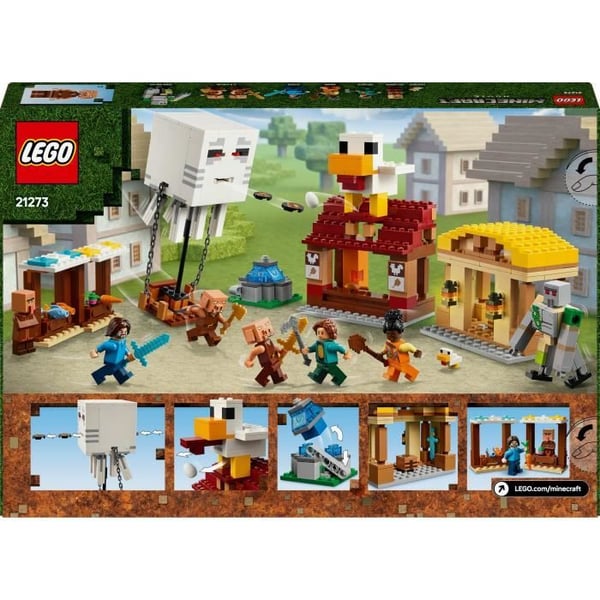 LEGO Minecraft 21273 Spøgelsesangreb på landsbyen - Spil for drenge fra 10 år