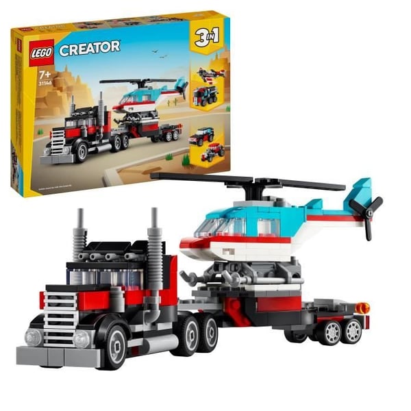 LEGO 31146 Creator 3 i 1 lastbil med helikopter. Helikopter og lastbillegetøj. Fly og tankbil
