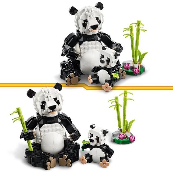 LEGO Creator 31165 3-in-1 Villieläimet: Panda -perhepeli tytöille 8-vuotiaille ja sitä vanhemmille