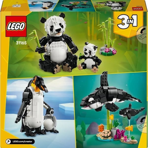 LEGO Creator 31165 3-in-1 Villieläimet: Panda -perhepeli tytöille 8-vuotiaille ja sitä vanhemmille