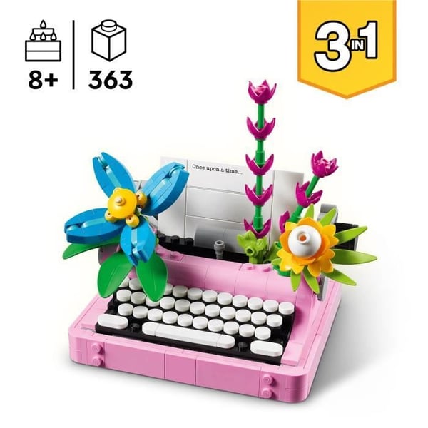 LEGO Creator 31169 3-i-1 Blomsterskrivemaskine - Spil for piger fra 8 år