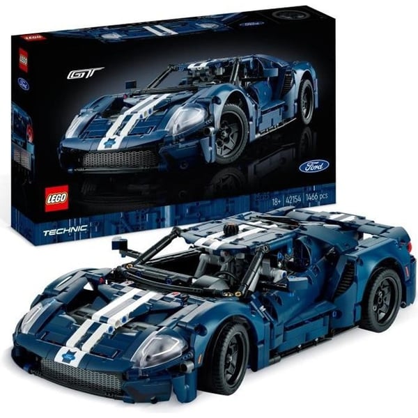 LEGO Technic 42154 Ford GT 2022. Modelbil til voksne. Skala 1:12. Avanceret niveau.