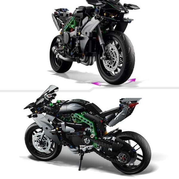 LEGO Technic 42170 Kawasaki Ninja H2R Motorcykel. Gaveidé til børn. Kreativt legetøj