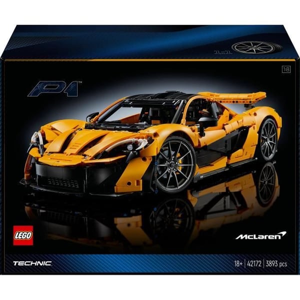LEGO Technic 42172 McLaren P1 - Hyperbilsmodellbyggsats för vuxna fordonsentusiaster