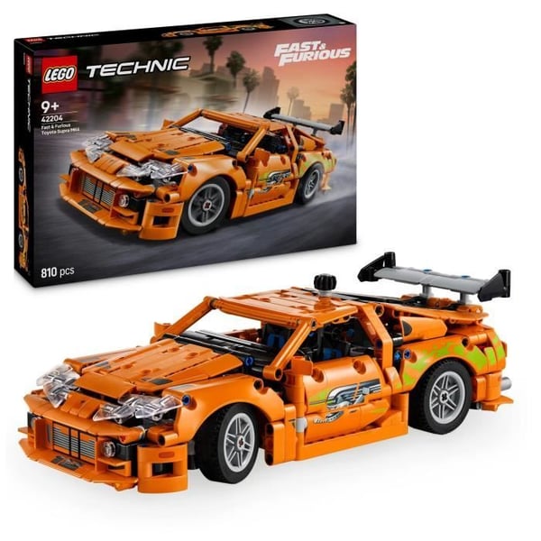LEGO Technic 42204 Fast and Furious Toyota Supra MK4 - Legetøjsbil til drenge fra 9 år