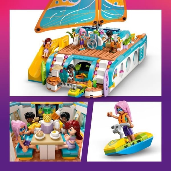 LEGO Friends 42664 Bådeventyr - Kreativt legesæt til piger i alderen 8 med delfiner