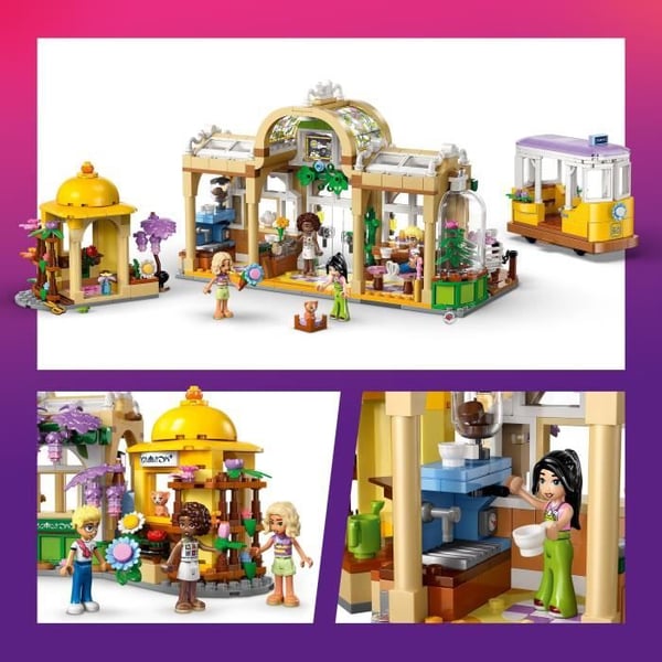 LEGO Friends 42671 Kasvikahvila ja kukkateline - Rakennussetti 9+ vuotiaille