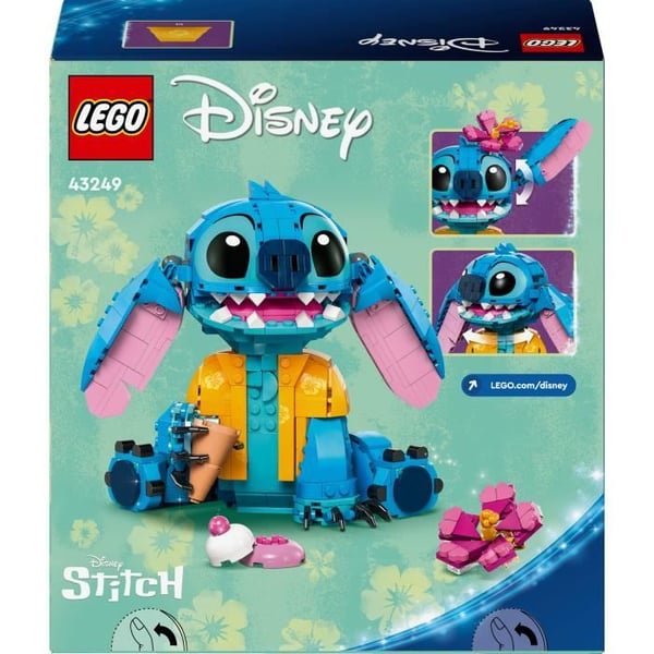 LEGO | Disney 43249 Stitch. Barnbyggset. Glasstrut och figur
