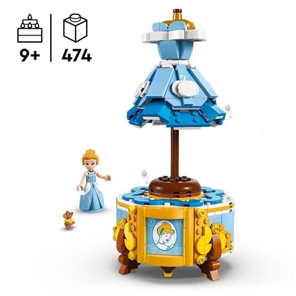 LEGO | Disney Prinsesse 43266 Askepots Kjole - Byggesæt til piger i alderen 9