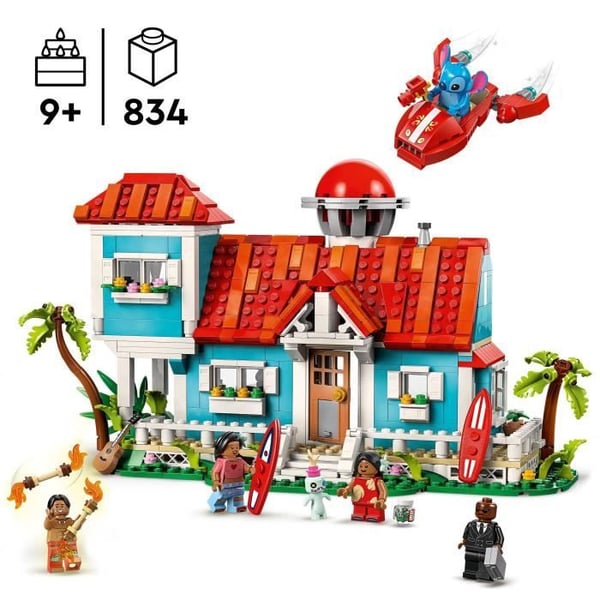 LEGO | Disney Lilo & Stitchs strandhus. Byggset för barn och fans 43268