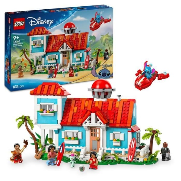 LEGO | Disney Lilo & Stitchs strandhus. Byggset för barn och fans 43268