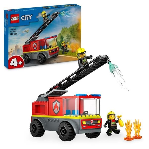 LEGO City 60463 Brandbil med stige - Byggesæt - Børn fra 4 år