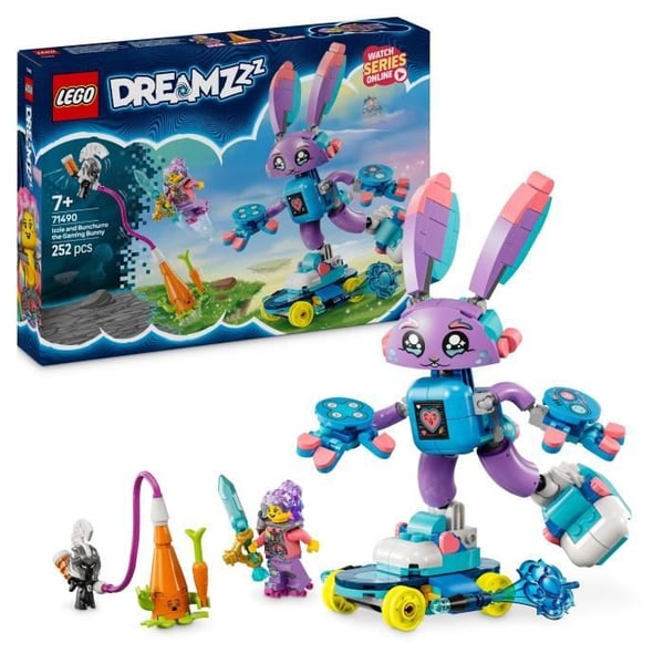 LEGO DREAMZzz 71490 Izzie og Bunchurro Gamerkaninen - 3-i-1 byggelegetøj
