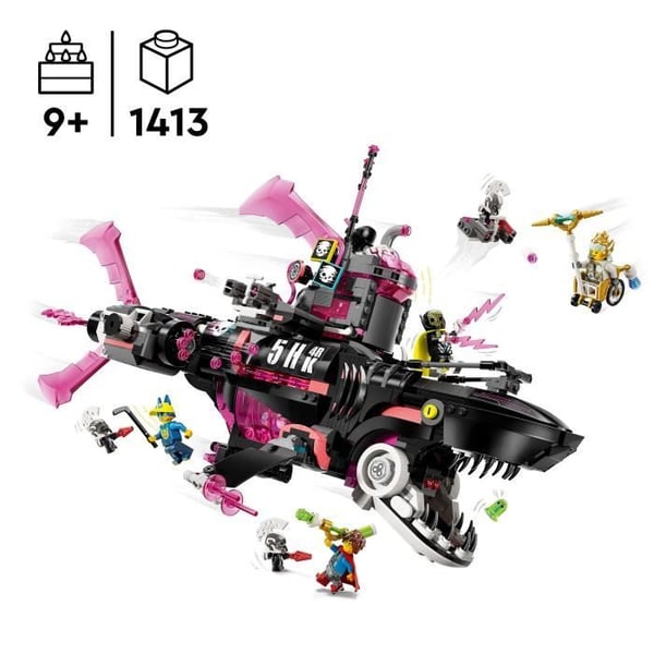LEGO Dreamzzz 71500 Nightmare Shark Ubåd - Kreativ leg for drenge i alderen 9 år