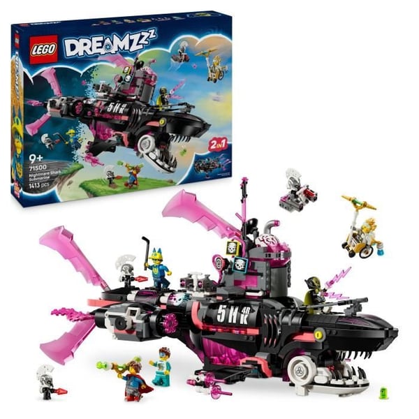 LEGO Dreamzzz 71500 Nightmare Shark Ubåd - Kreativ leg for drenge i alderen 9 år