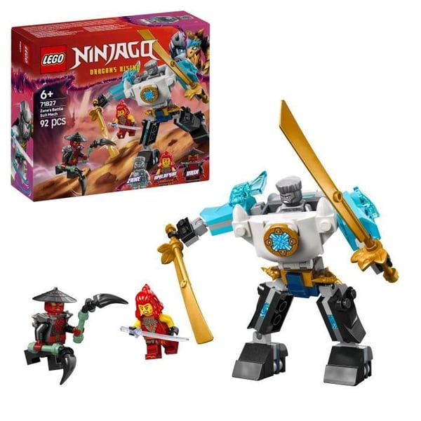 LEGO NINJAGO 71827 Zanes Superrobot-rustning - Ninja-rolleleg for drenge fra 6 år