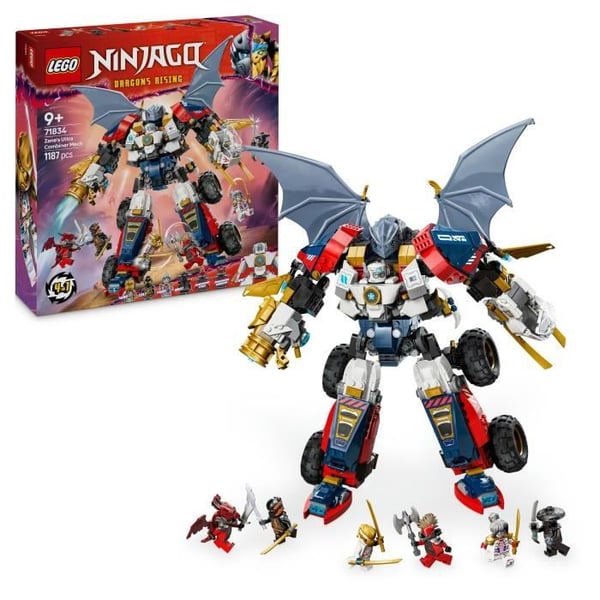 LEGO NINJAGO 71834 Zanes Ultra Combo Mech - 4-i-1 byggesæt fra 9 år