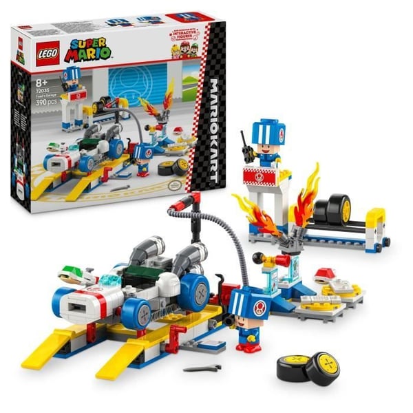 LEGO Super Mario 72035 Mario Kart – Toads Garage – Tilpasseligt Nintendo-legetøj