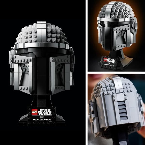LEGO 75328 Star Wars Mandalorian-hjelmen samlermodelsæt til at bygge, dekorere og give som gave til voksne