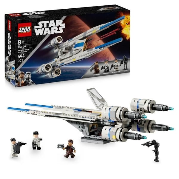 LEGO Star Wars 75399 Andorin kapinallisten liiton U-siipinen tähtihävittäjä. Rakennussetti 8-vuotiaille ja sitä vanhemmille